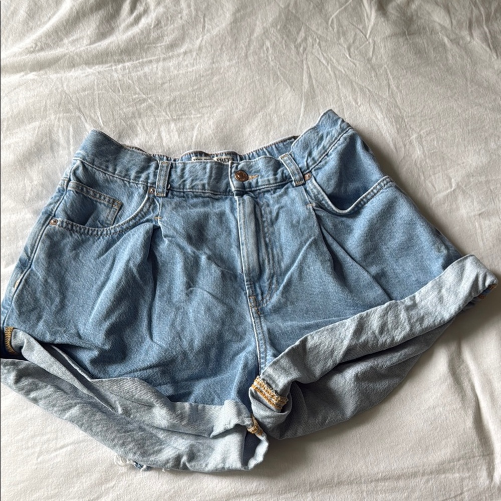 Free People Denim Blue Jean Shorts